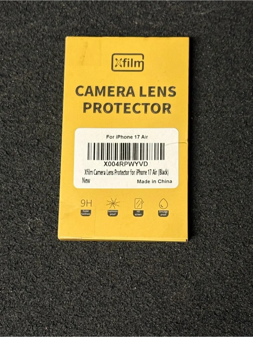 iPhone 17 Air Camera Lens Protector Black 9H HD Tempered Glass NIP
